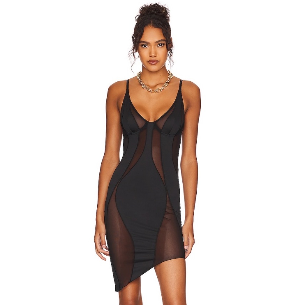 OW Collection black mini dress